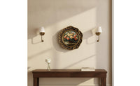 Ornate Round Photo Frame Vintage-Style Round Picture Frame Decorative Sturdy for Bedroom