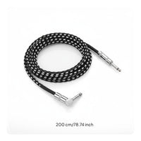 Right Angle Guitar Cable Noise Resistance Straight to Right Angle Cable Unbalanced Unbalanced Audio Gear for Studio, Rehearsal