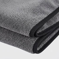 Coil Weave Car Drying Towel Microfibre Cloth, 50x60cm Microfibre Cloth for Car Valeting Kit, Gray Absorbency Single Layer