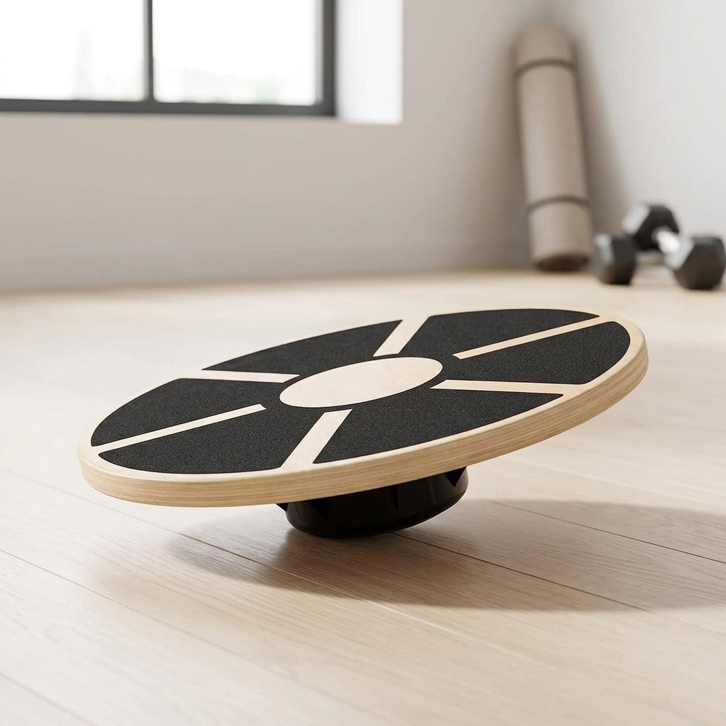 Balance, Core Training, Yoga, Oak Wood, 40cm, Non-slip Treatment, Home Exercise, Fall Prevention