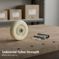 Wear Resistant Small Cart Replacement Wheel Effortless Rolling Heavy Duty Caster Wheel Dustproof for DIY Enthusiasts, Carts, Trolleys