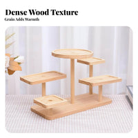 Multi-Level Desk Organizer Stable Structure Staggered Platform for Bedroom
