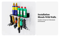 Air Tool and Spray Can Holder Versatile Air Tool and Can Holder Space-Saving for Mechanics, DIY Enthusiasts, Workshop, Garage