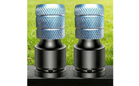 Knurled Drill Adapter Head Metal Alloy Telescopic Bit Adapter Compact Drill Bit Extender Black and Blue