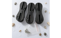3 Pieces 5 Degree FCS2 Fin Plug Base Slotted Molded Ribbed Fin Plug