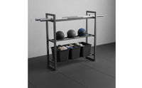 Heavy Duty 3 Tier Dumbbell Rack Movable Mobile Metal Weight Stand Stable Construction