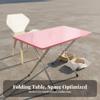 Foldable Design Square Collapsible Table Portable Household Furniture Easy Folding Space-Saving for Street Vendors, Event Organizers, Small Areas, Dining Room, Market Stall, Camping