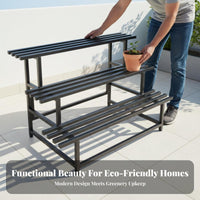 Multi-Layer Flower Rack Stainless Steel Tiered Plant Stand Rust-Resistant Multi-Tier Plant Stand for Balcony, Living Room, Outdoor