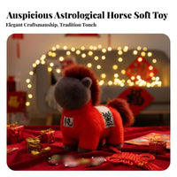 Year of the Horse Soft Toy Soft PP Cotton Filling Chinese New Year Horse Doll Soft Horse Doll Meticulous Workmanship