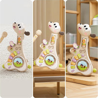 Dog Guitar with Mike Sensory Guitar and Mike Set Interactive Music Station Adjustable Instrument Safe for Toddlers