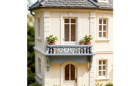 Balustrade Railing Dollhouse Balcony Shelf Turned Spindles 1:12 Scale Shelf Curved Brackets