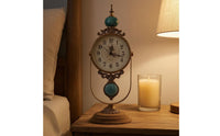 Vintage Mantel Clock Scrollwork Decorative Tabletop Clock Easy to Read Home Decor for Desktop