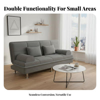 Foldable Design Folding Sofa Bed Space-Saving Convertible Sleeper Sofa Multi-Functional Double-Use Futon Couch Comfortable Cushioning for Apartment Dwellers, Students, Homeowners, Small Areas, Bedroom, Home Office