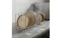 Pizza Pan Rack Silver-Plated-Plated Multi-Tier Baking Sheet Holder Sheet Pan Rack Space-Saving Rust-Resistant for Restaurants