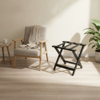 Two-Tier Foldable Luggage Rack with Shelf Freestanding Luggage Rack with Shelf Space-Saving Furniture Collapsible for Guests, Bedroom