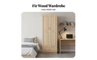 2-Door Wardrobe with Drawers complimentarystanding Bedroom Furniture sturdy Construction