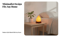 Touch Control Campfire Night Light Decorative Flame-Shaped Lamp Portable Log Base Lamp Cordless for Bedside
