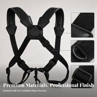 Nylon Padded Saxophone Harness PU Leather Double Shoulder Sax Strap