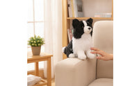 Realistic Border Collie Stuffed Stuffed Animal Lifelike Border Collie Stuffed Animal Soft Stuffed Toy with Faux Fiber Flossy for Dog Lovers, Kids, Toddlers, Playroom, Bedroom, Nursery