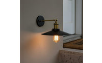 Wall Sconce Wrought Iron Wall Light 180 Degrees Rotation Adjustable Swing Arm Lamp for Cafe