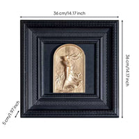 Sculptural Relief Modern Wall Art with Frame Contemporary Painting for Entryway