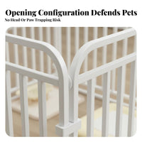 Anti-Escape Design Modular Dog Fence Configurable Shape Indoor Pet Exercise Pen Easy Assembly Heavy Duty Puppy Playpen Secure Latch for Small Dogs, Young Dogs, Outdoor