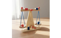 Early Education Wooden Balance Scale Educational Wooden Weighing Toy STEM Learning Balance Game Set Child-Centered for Preschoolers, Kids, Kindergarten, Classroom