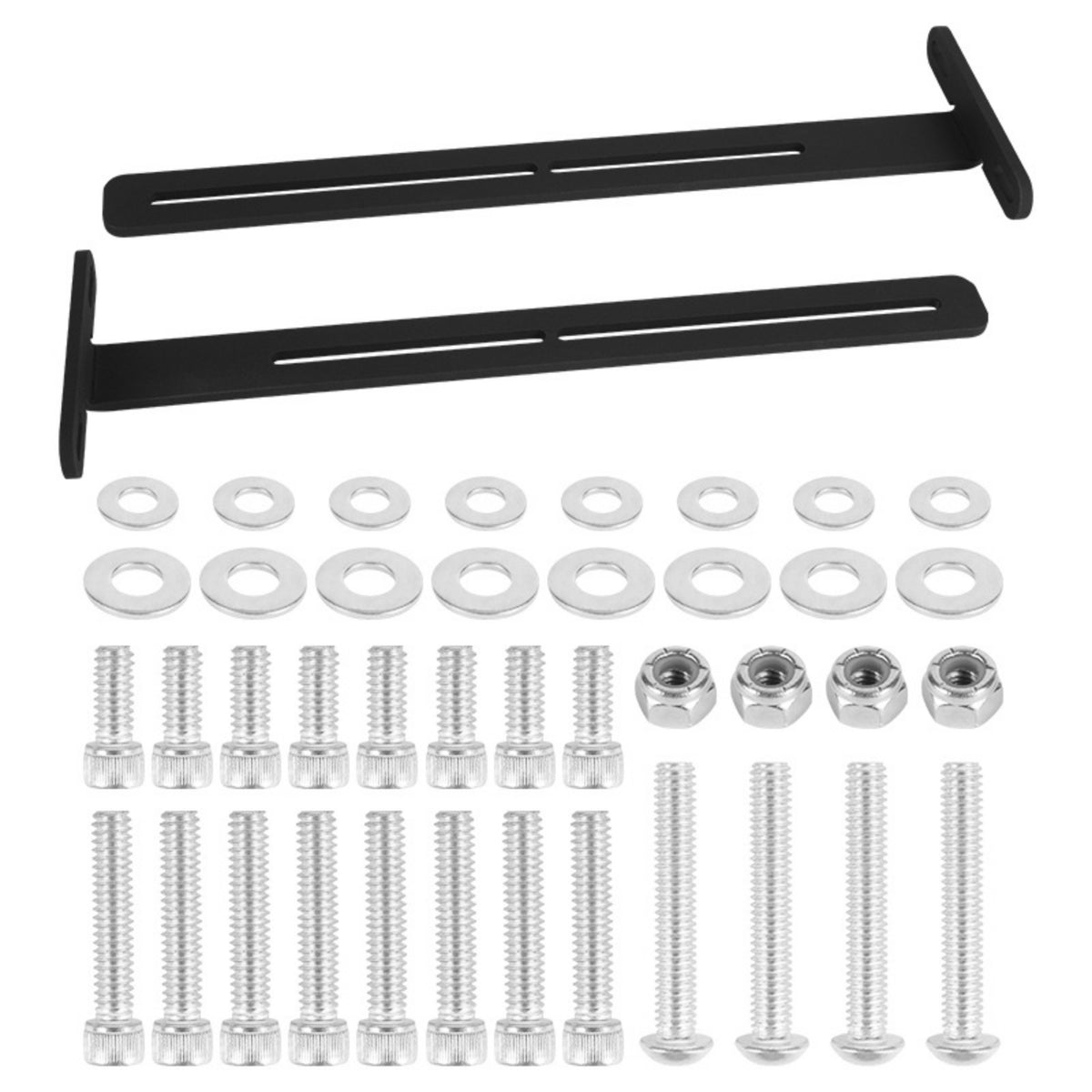 T-Bracket Mounting Bracket Black with Hardware Strong for Mechanics