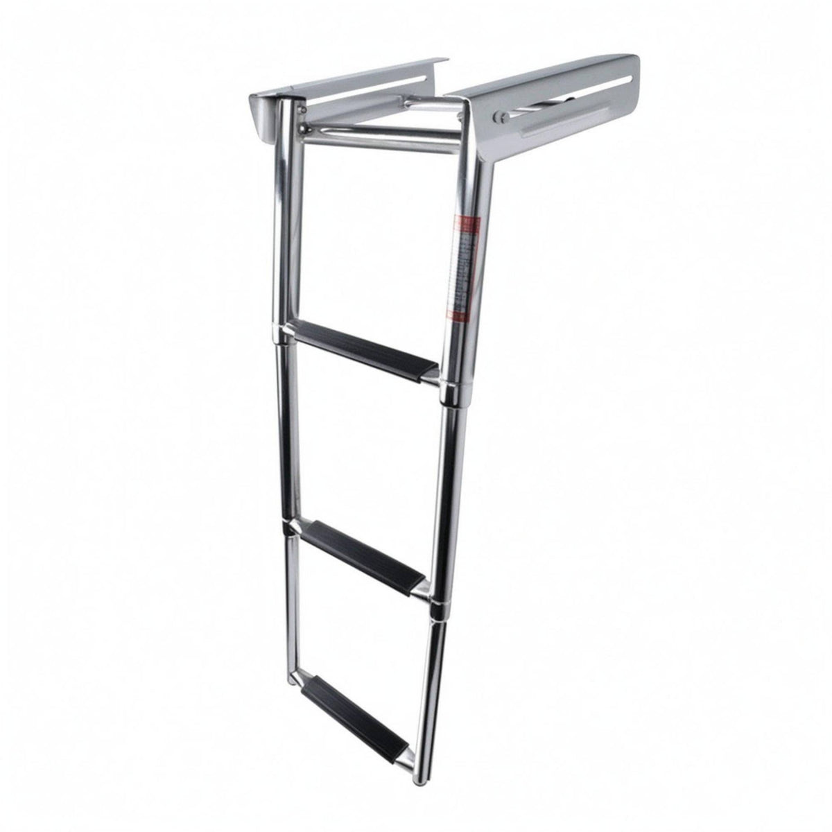 Compact Under Platform Ladder Black Step Treads Telescoping Boarding Ladder