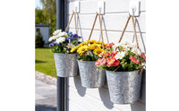 Metal Wall Planter Vintage Design Wall Hanging Planter Bucket Indoor Outdoor Use Garden Decor for Patio