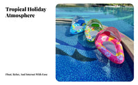 Thickened PVC Material Water Drop Mesh Lounger Comfortable Pool Lounge Chair with Backrest Long-Lasting for Adults, Women, Beach
