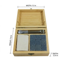 Gift Box for a Birthday Gift, Premium Whisky Gift Set for a Home Bar, Marble Whisky Chilling Stones with Ice Tongs, Unique Gift for Him or Men