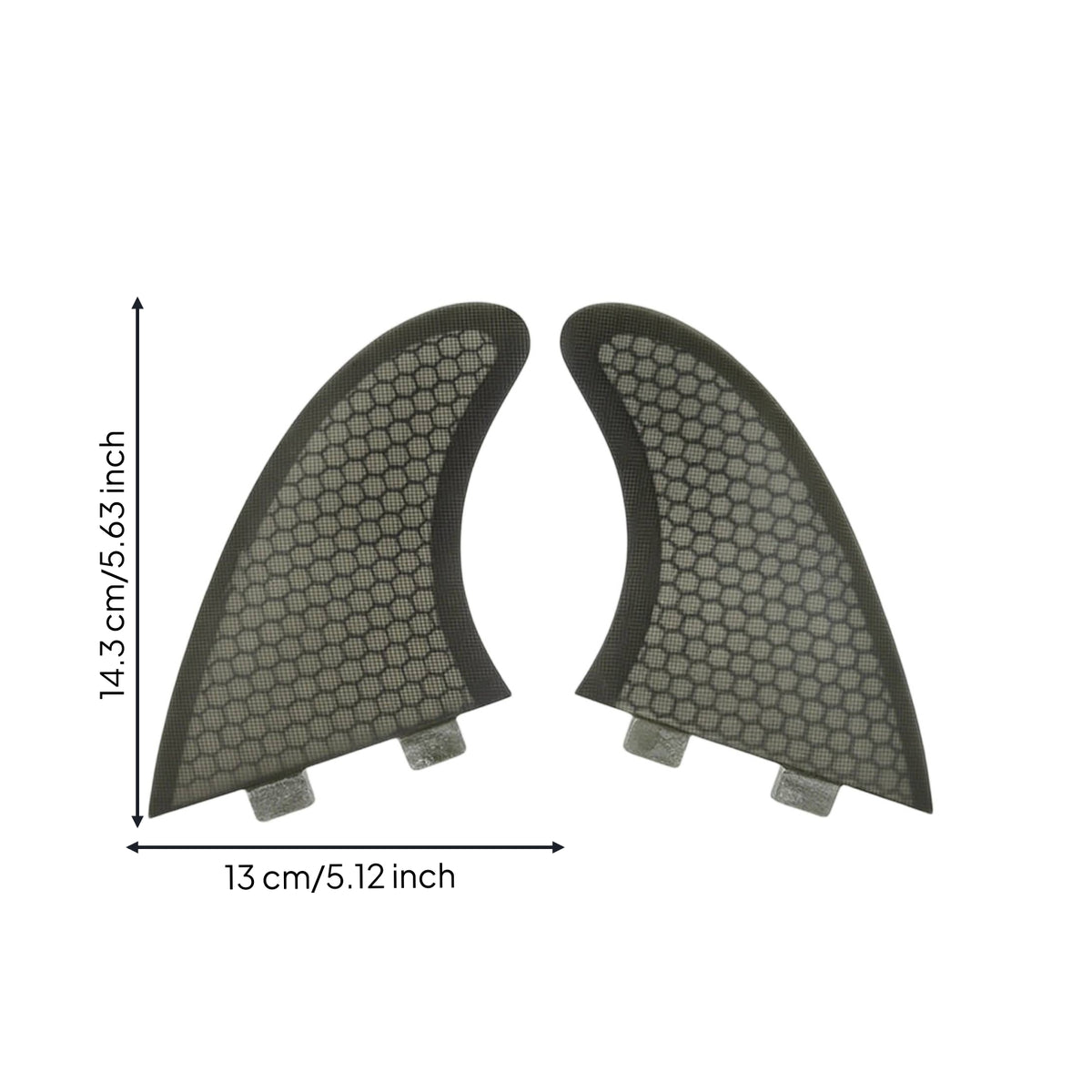 2 Pieces Honeycomb Surfboards Fin Surfboards Fin with Double Tabs High-Performance for Surfing
