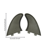 2 Pieces Honeycomb Surfboards Fin Surfboards Fin with Double Tabs High-Performance for Surfing