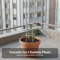 Garden Obelisk Support Frame Metal Construction Flower Climbing Rack Weather Resistant Climbing Plant Support Cage for Balcony, Outdoor, Patio