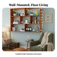 Space-Saving interlocking Storage Cube Multi-Purpose shelving unit Sturdy Construction Wall Shelf Combinable Design for Students, Homeowners, Families, Bedroom, Living Room, Playroom, Closet