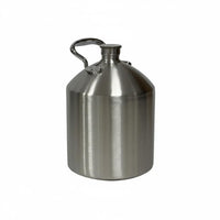 5 L Storage  Barrel Sealed Lid Stainless Steel Beer Growler Metal Jug for Home