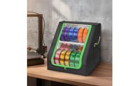 Filament Storage Box with Side Pocket Two-Tier Filament Storage Box Front-Opening Dust-Resistant for Makers, Maker Desks