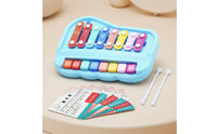 Xylophone with Mallets Educational Hand-Held Percussion Piano Well-Tuned Percussion Instrument for Young Children, Beginners, Home, Classroom