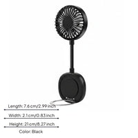 Stick-on Mini Fan Compact Personal Cooling Adjustable Angle