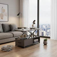 Multi-Functional Lift-Top Side Table Modern Design Storage Cabinet Space-Saving Household Furniture Stable Structure for Apartment Dwellers, Homeowners, Telecommuting Workers, Living Room, Bedroom, Small Areas, Home Office