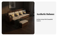 Sectional with Storage Drawers dense Wood Frame Living Room Furnishing Modern Chinese Design Sofa Set for Apartment Dwellers, Homeowners, Villa, House
