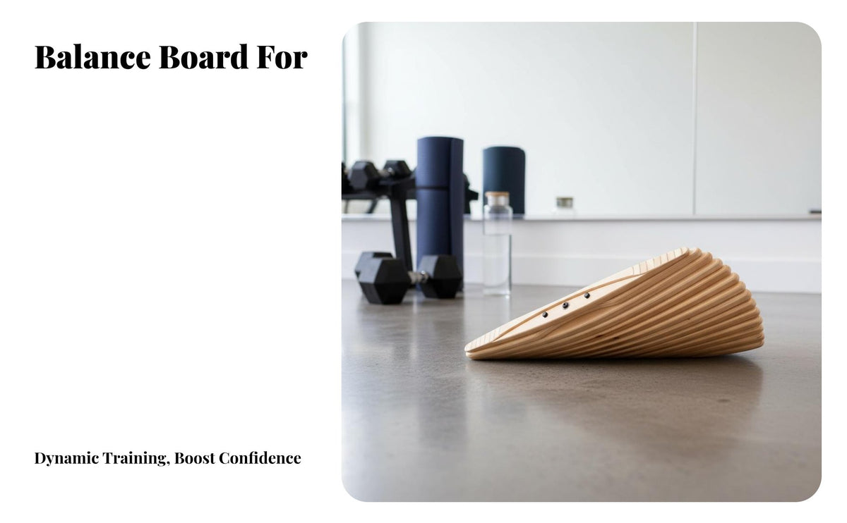 Wooden Balance Board Solid Wood Standing Desk Rocker Board Low-Impact Exercise Ergonomic Foot Rocker