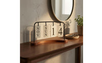Desktop Date Flip Calendar Tabletop Desktop Calendar Ornament Desk Decor Reusable
