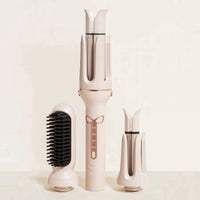Multi-Use Hair Styling Tool Multifunctional Hair Styling Tool with Brush Attachment Handheld Interchangeable Waving Rod for Beginners, Home, Dorm