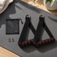 Resistance Band Pull-Up Bar Handles with Carabiners for Fitness Equipment