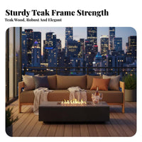 4-Piece Conversation Group Waterproof Outdoor Furnishing Weather-Resistant Garden Seating for Families, Homeowners, Terrace, rearyard, waterside