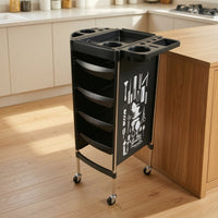 Salon Trolley Cart Swivel Hairdresser Trolley Sturdy Salon Cart with Wheels for Hairdressers, Stylists