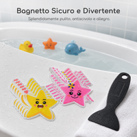 PEVA Cartoon Star Elephant Anti-Slip Bathtub Stickers for Bathroom Safety