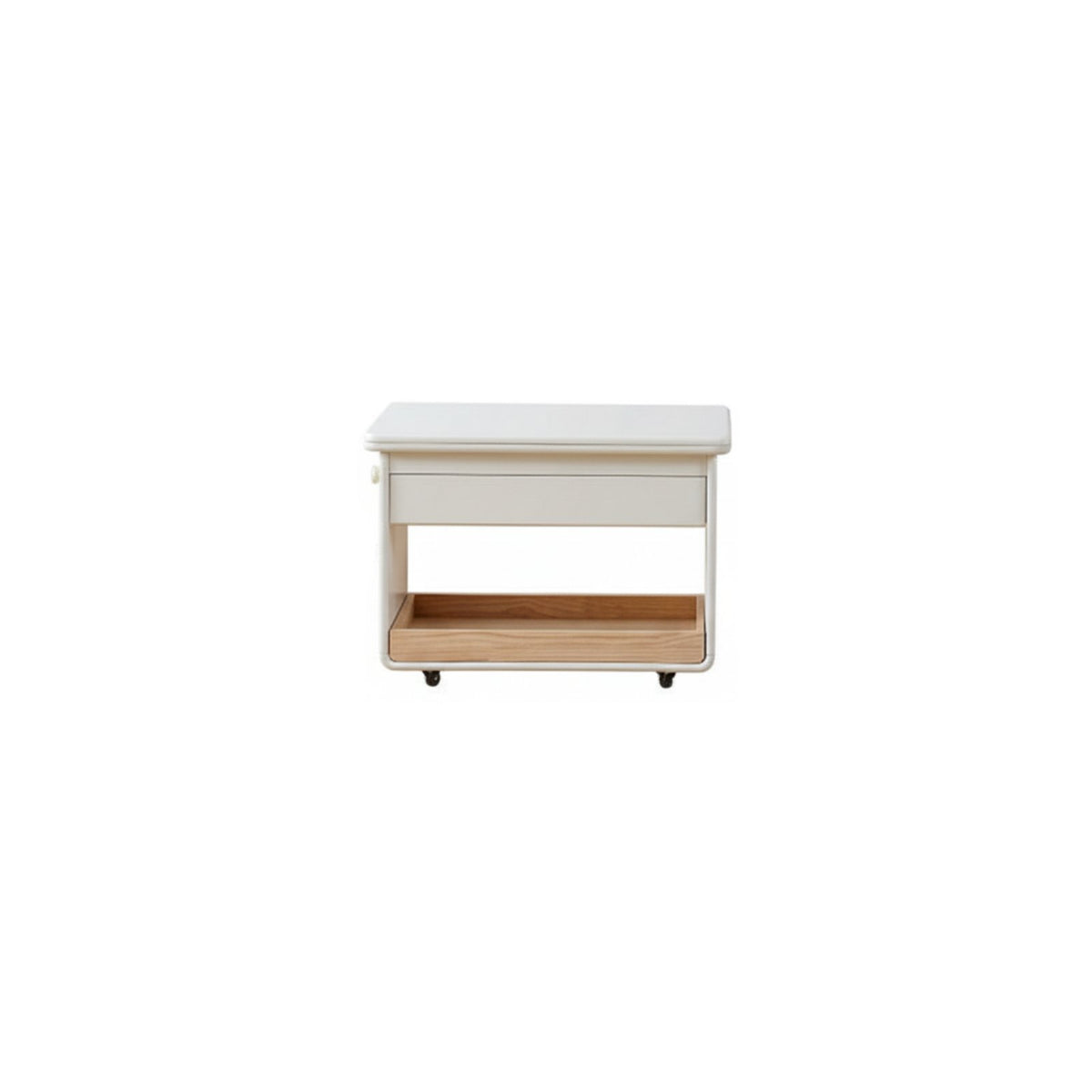 Vintage and elegance Foldable 2-Tier Trolley Movable with casters Household Furniture adaptable Utility trolley sturdyDuty for Interior Design aficionados, Office Workers, Living Room, Balcony, Kitchen, Bathroom